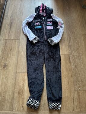Justice NASCAR Collab Racing Stripe Sleep Hoodie Sz XL (16-18) Girls NWT